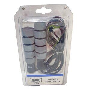 Tapout Black Soft Handle Jump Rope, Open Box..As Is handles have indents on foam